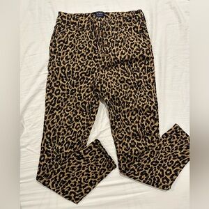 J. Crew high rise leopard print skinny jeans